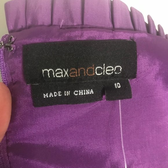 Purple Strapless Dress - Picture 2 of 5